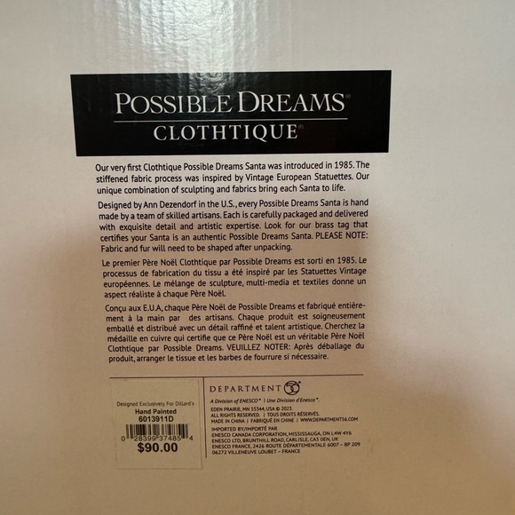 African American Possible Dreams “Hand Painted” Santa Figurine. - Picture 3 of 6
